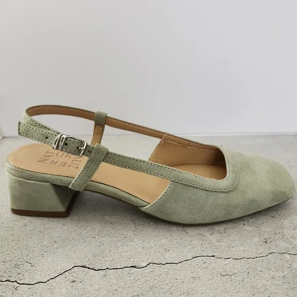 NWOT Naturalizer Harper Women's Sage Slingback 2&quot; Block Heel Size 6.5 Med