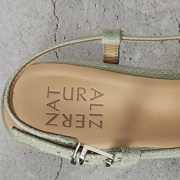 NWOT Naturalizer Harper Women's Sage Slingback 2&quot; Block Heel Size 6.5 Med