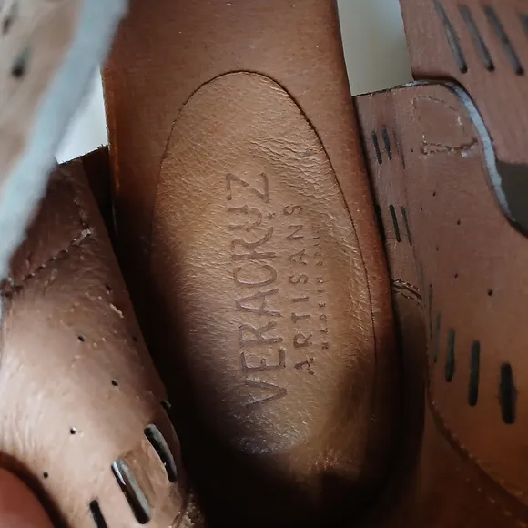 NWOT Veracruz Artisans Distressed Nubuck Open Toe Ankle Boots Size 38