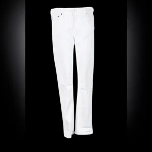 NWT AG EX BOYFRIEND SLIM WHITE JEANS