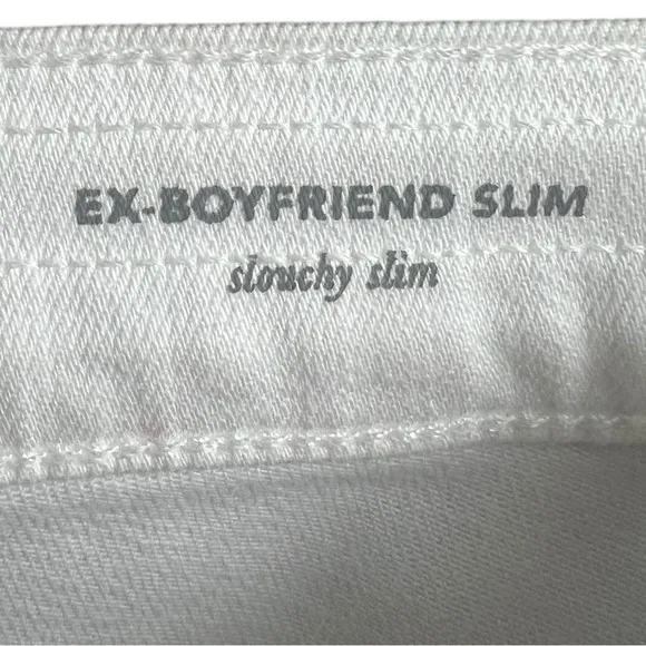 NWT AG EX BOYFRIEND SLIM WHITE JEANS