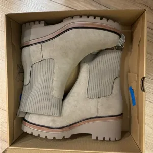 NWT Chic Taupe Ankle Boots
