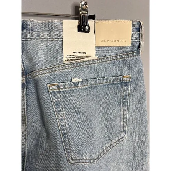 NWT Citizens of Humanity Pina Low-Rise Baggy Crop Jeans Size 32 in Cascade