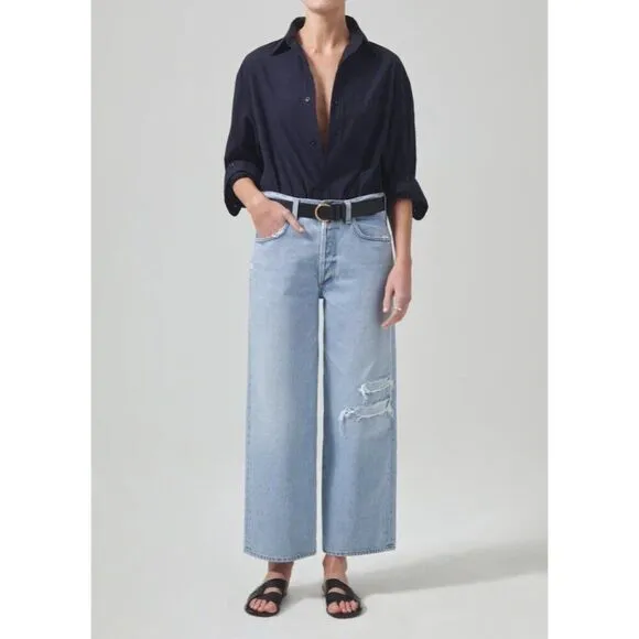 NWT Citizens of Humanity Pina Low-Rise Baggy Crop Jeans Size 32 in Cascade