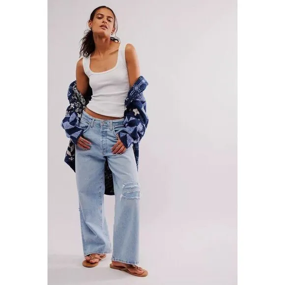 NWT Citizens of Humanity Pina Low-Rise Baggy Crop Jeans Size 32 in Cascade