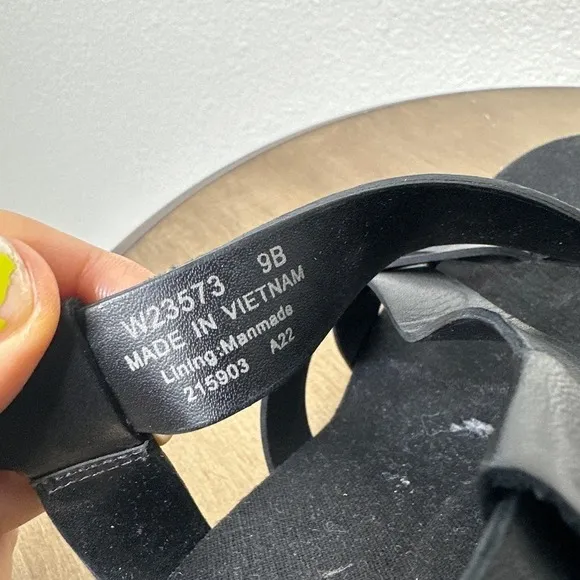 NWT Cole Haan Wedge Sandals Strappy Espadrille Summer Casual Neutral Black 9