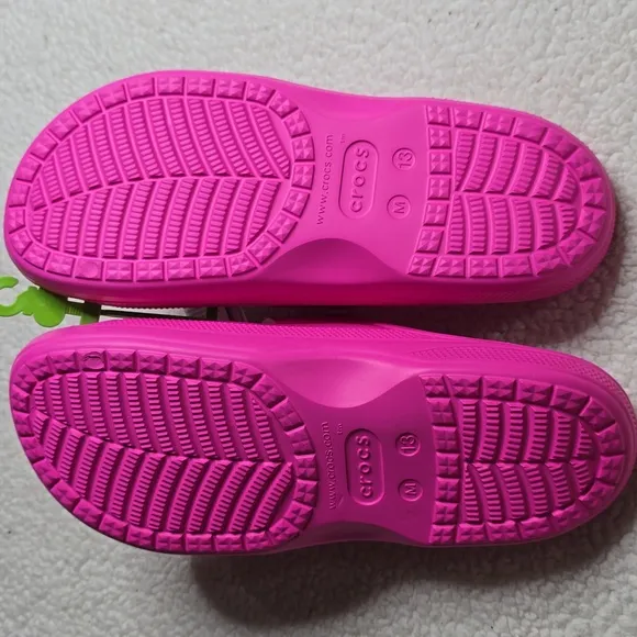 NWT Crocs Unisex-Adult Baya Slide Sandal Hot Pink Sz Mens 13