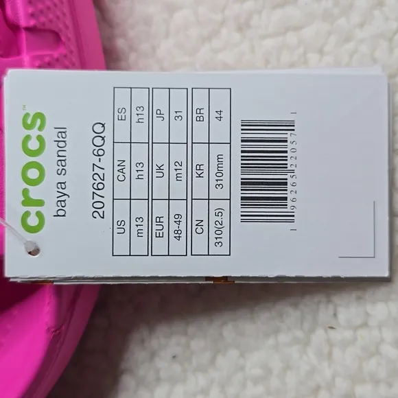 NWT Crocs Unisex-Adult Baya Slide Sandal Hot Pink Sz Mens 13