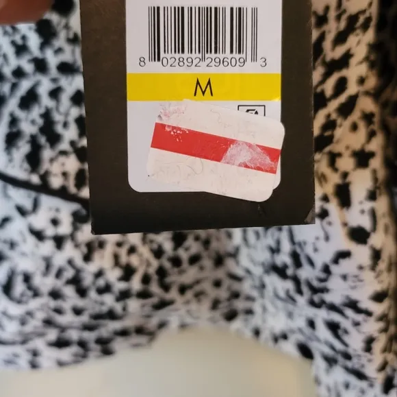 NWT DKNY Black White Speckle Asymmetrical Coat Blazer Jacket