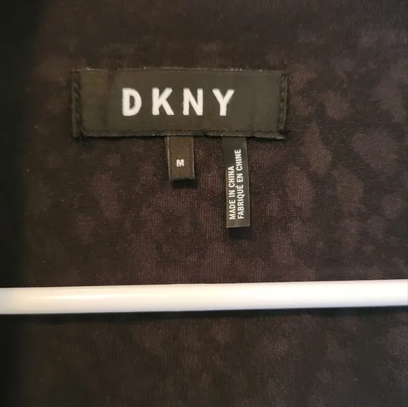 NWT DKNY Black White Speckle Asymmetrical Coat Blazer Jacket