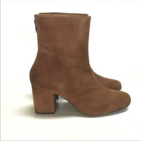 NWT Free People Cecile Suede Ankle Boots Brown
