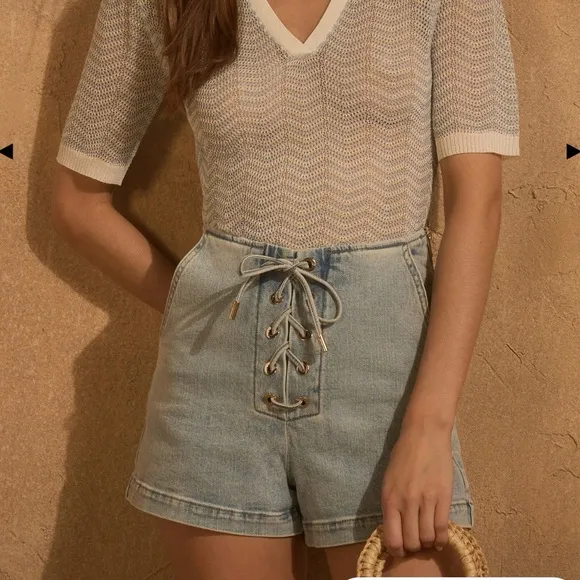 NWT‎ Generation Love Melina Denim Shorts reg $215 size XS