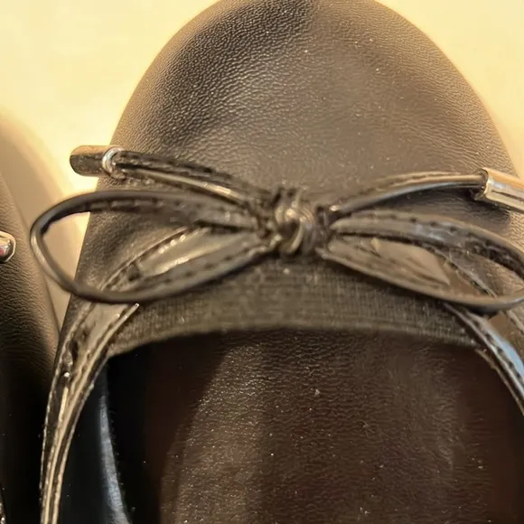 NWT Lauren Ralph Lauren Miriam Black Napa/Patent Leather Women's Flats Size 8B