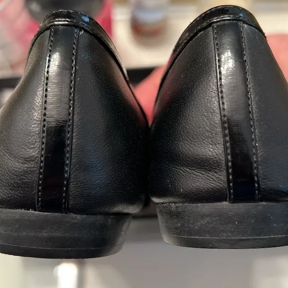 NWT Lauren Ralph Lauren Miriam Black Napa/Patent Leather Women's Flats Size 8B