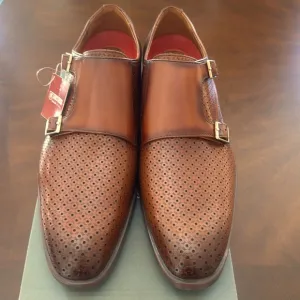 NWT Mens Stacy Adams Arthur Slip-On Cognac Shoes with RedZone Insole, Size 12.