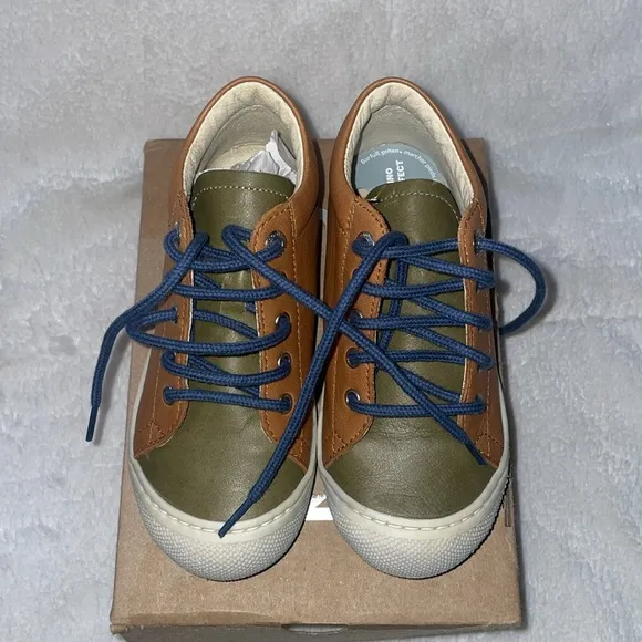 NWT NATURINO COCOON Nappa Leather First Step Shoes in Brown-Grey