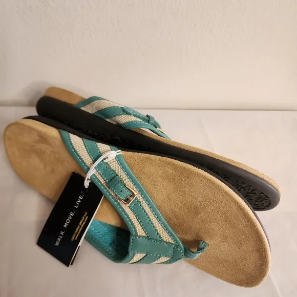 NWT Vionic Marisa Leather Sandals size 8 Orthaheel Technology Slippers