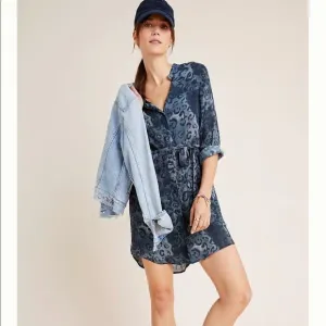 NWT/NWD Anthropologie Cloth &amp; Stone Leopard Shirtdress Small #063