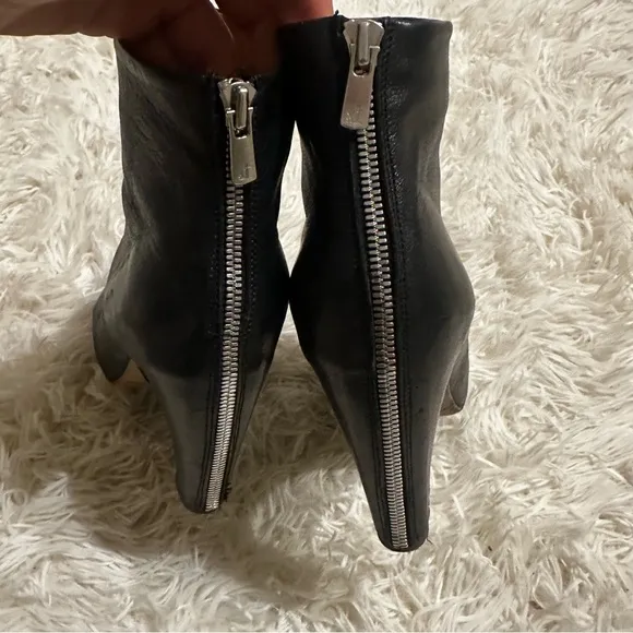 Officine Creative Back Zip Ankle Boot in Black size 38.5