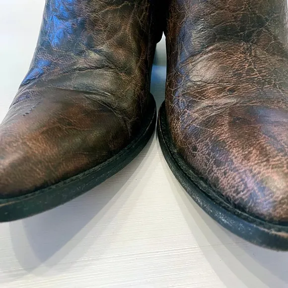 Old Gringo Women's Mini Belinda 7&quot;‎ Ankle Boots Size 7 B Brown Bootie Cowboy