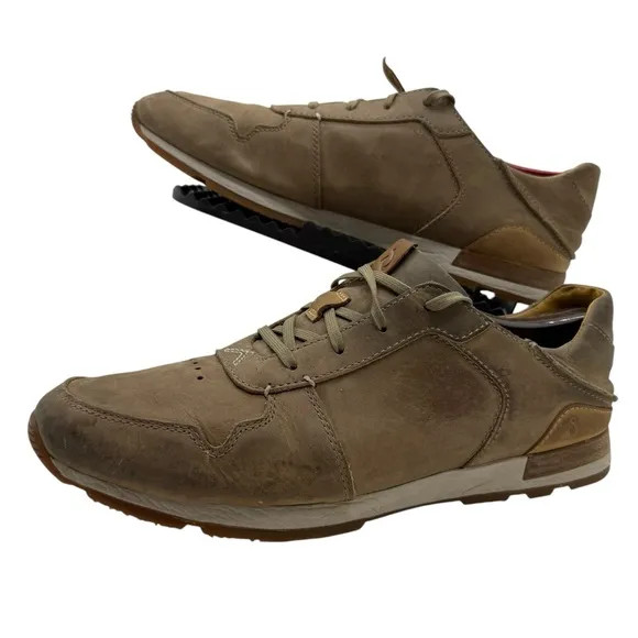 Olukai Huaka'i Li Mens 11 Leather Shoes Sneakers Casual Lace Oxford Boat