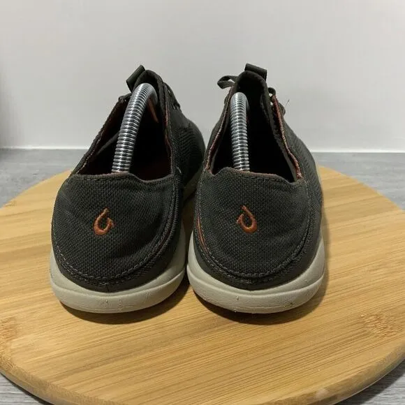 Olukai Moku Pae Men's Size 8.5 Salt Koi Grey Slip-On Shoes 10472-4EKZ Sneakers