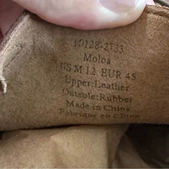 OluKai Moloā Men's Nubuck Leather Slip On Shoes Brown Size 12