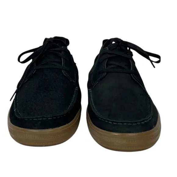 Olukai Pahono Mens US 10 EU 43 Shoes Lace Up Leather Black Low Sample Casual