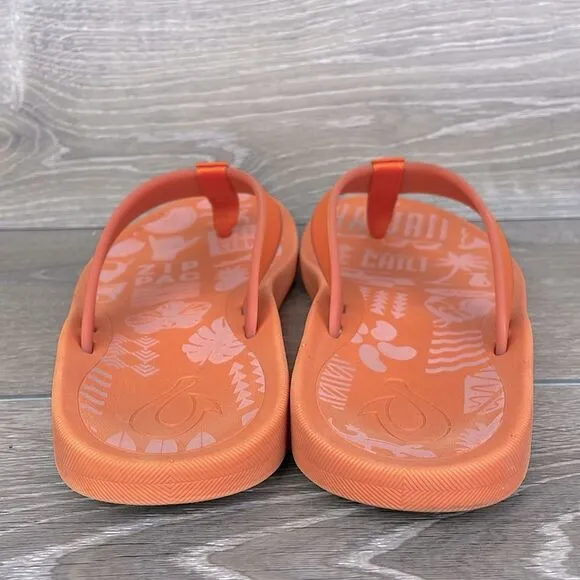 Olukai x Zippy’s Collaboration Men’s Sz 10 Orange Nylon Thong Flip Flop Sandals