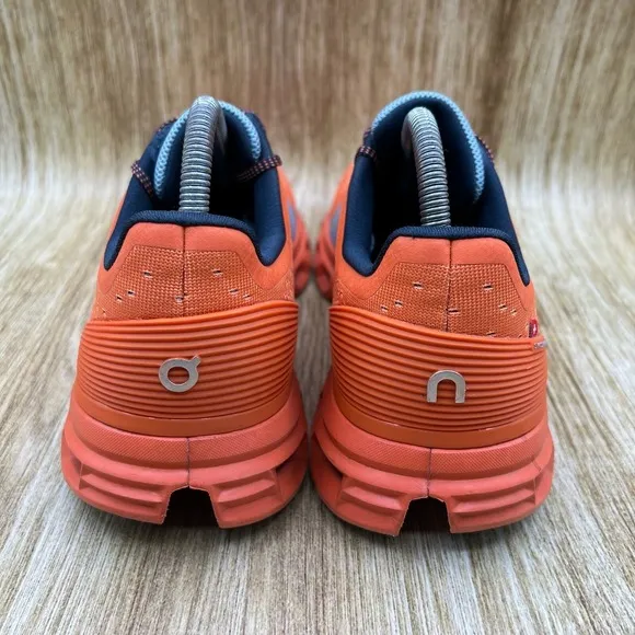 On Cloud Cloudstratus Men's Size 8 Orange Silver Athletic Shoes Running Shoes