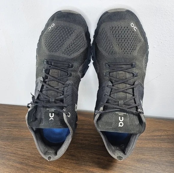 On Cloud X Triple Black Asphalt Athletic Running Shoes Men's Size 12.5