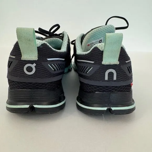 ON Cloudtec Lace-Up Running Sneakers Dark Gray/Mint Swiss Engineering Women's 10