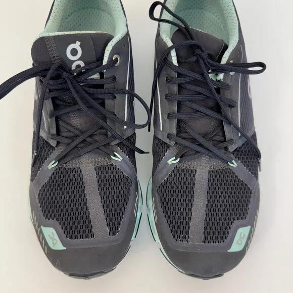 ON Cloudtec Lace-Up Running Sneakers Dark Gray/Mint Swiss Engineering Women's 10