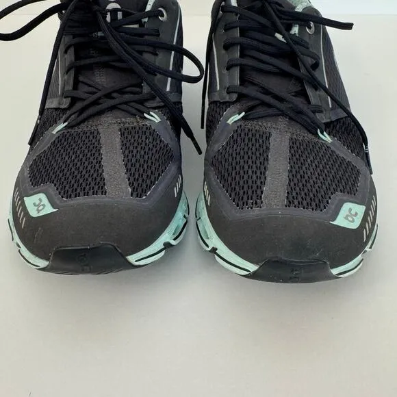 ON Cloudtec Lace-Up Running Sneakers Dark Gray/Mint Swiss Engineering Women's 10