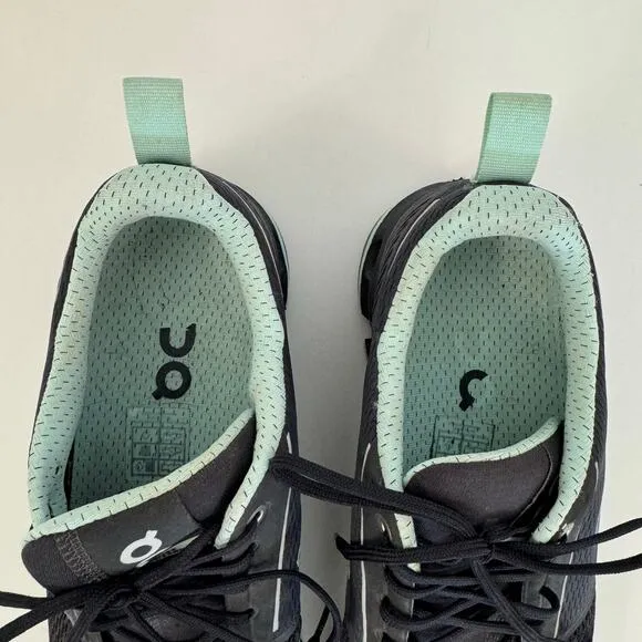 ON Cloudtec Lace-Up Running Sneakers Dark Gray/Mint Swiss Engineering Women's 10