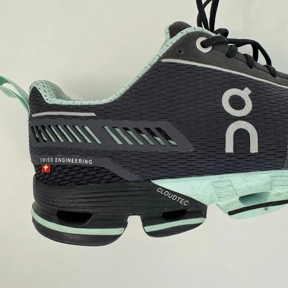 ON Cloudtec Lace-Up Running Sneakers Dark Gray/Mint Swiss Engineering Women's 10