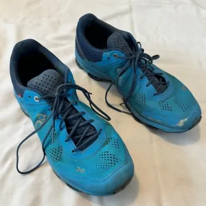 On Running 10 Cloud Surfer Blue Athletic Sneakers Shoes Lace Up