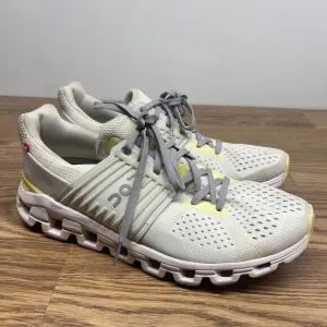 ON Womens Cloudswift 41.99577 Gray/Yellow Helion Running Shoes Sneakers Size 8.5