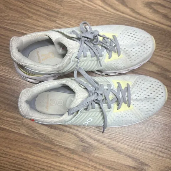 ON Womens Cloudswift 41.99577 Gray/Yellow Helion Running Shoes Sneakers Size 8.5