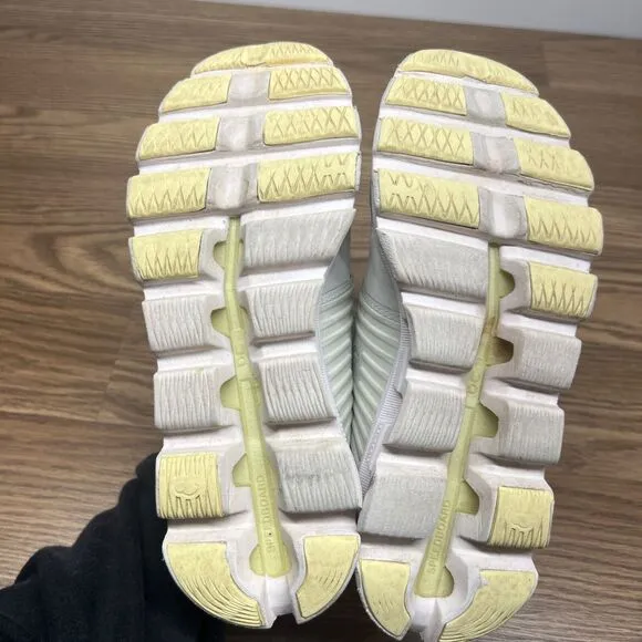 ON Womens Cloudswift 41.99577 Gray/Yellow Helion Running Shoes Sneakers Size 8.5
