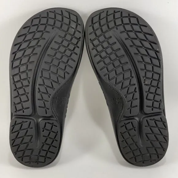 Oofos Ooahh Slide Sandals Mens Size 8 Black Comfort Recovery Slides, Womens 10