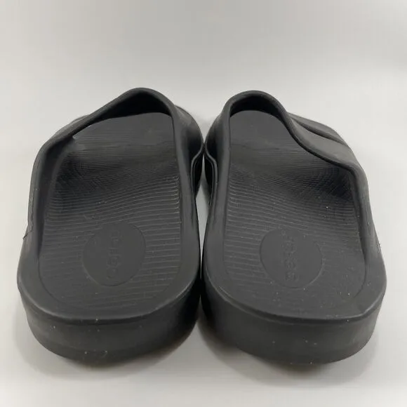 Oofos Ooahh Slide Sandals Mens Size 8 Black Comfort Recovery Slides, Womens 10