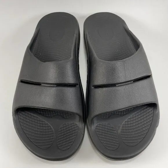 Oofos Ooahh Slide Sandals Mens Size 8 Black Comfort Recovery Slides, Womens 10