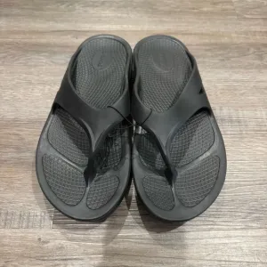 OOFOS OOriginal Black Recovery Comfort Thong Sandals