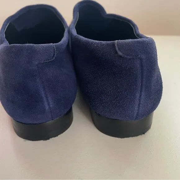 Opening Ceremony Charley Blue Suede Skip on Flats Shoes 38 8