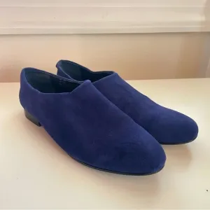 Opening Ceremony Charley Blue Suede Skip on Flats Shoes 38 8