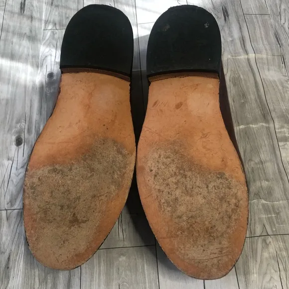 Orvis Loafers Mens Brown Leather Slip on Shoes
