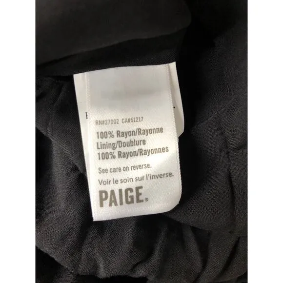 Paige Riviera Dress Sleeveless V-Neck Floral Lace Straps Tiered Midi Black XL