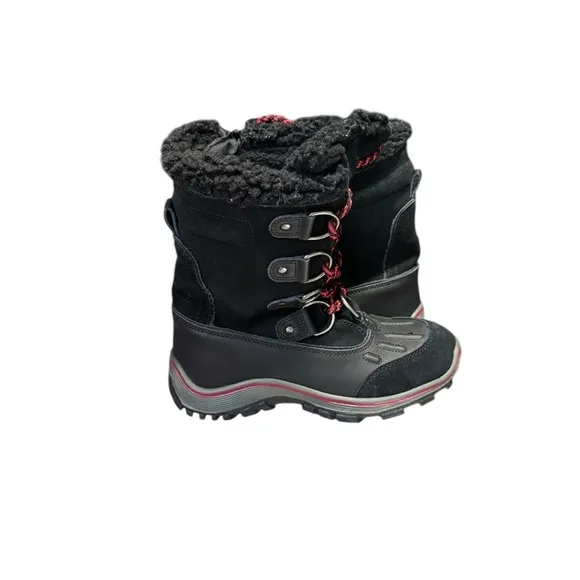 Pajar Alina Women's Black Mid-Calf Lace Up WP Winter Boots EU 38 US 7-7.5  Snow