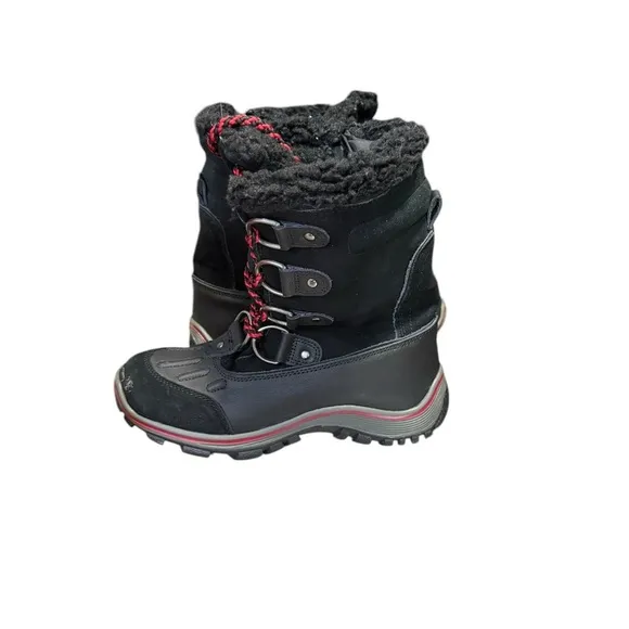 Pajar Alina Women's Black Mid-Calf Lace Up WP Winter Boots EU 38 US 7-7.5  Snow
